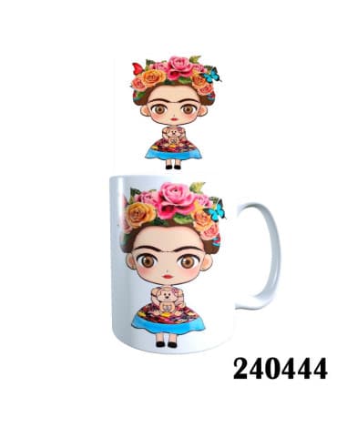 Taza frase frida peluche