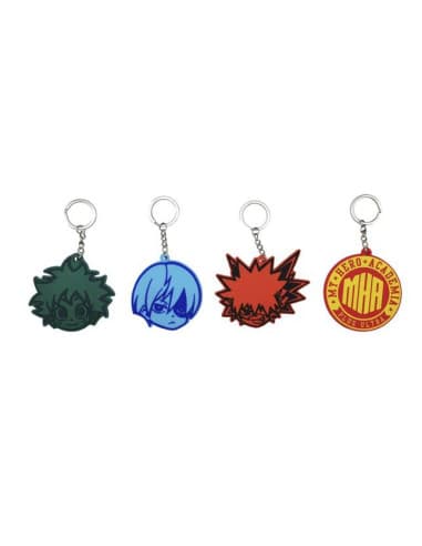 MY hero academia SET DE 4 llaveros EN caja