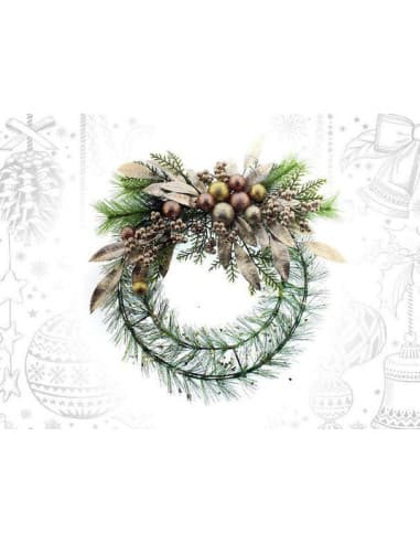 Corona xmas bolas doradas GDE.