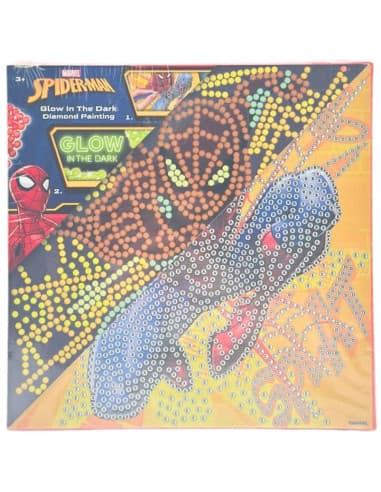 Canva dark pinta CON diamantes 19X19CM spiderman