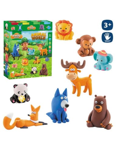 S/4 bote plastilina animal selva