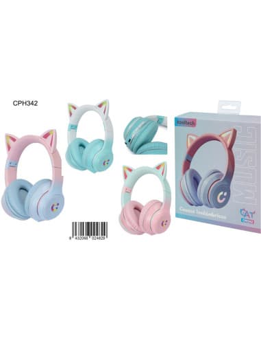 Cascos bluetooth infantil kooltech cats/15
