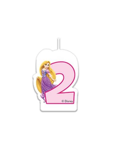 Vela numeral no. 2 disney princess