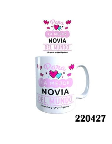 Taza frase para LA mejor novia DEL mundo