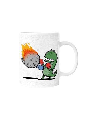 Taza MUG 330ML - meteorite VS dinosaur