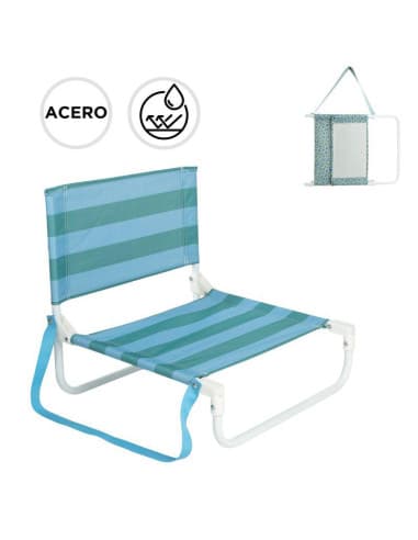 Silla playa plegable mini CON ASA rayas bicolor (4