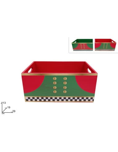 Cassette rosso/verde IN legno 29X19X13 DEC scacchi