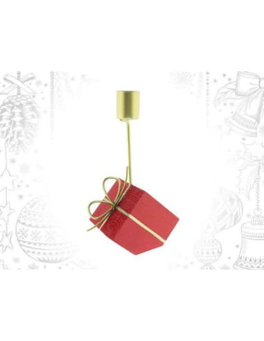Posavelas madera regalo rojo
