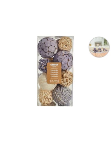 SET DE 16 bolas decorativas DE lavanda