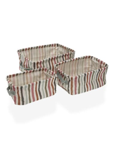 SET 3 cestas rectangulares ligne
