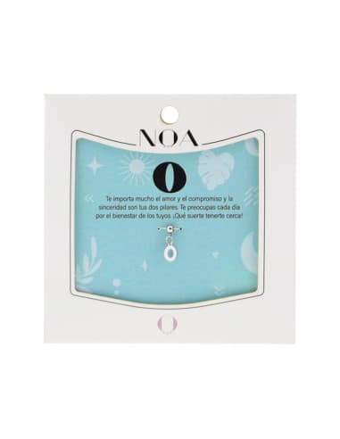 Charm DE acero plateado - letra O