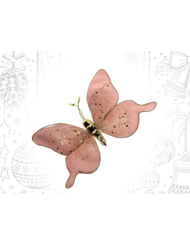 Clip mariposa rosa