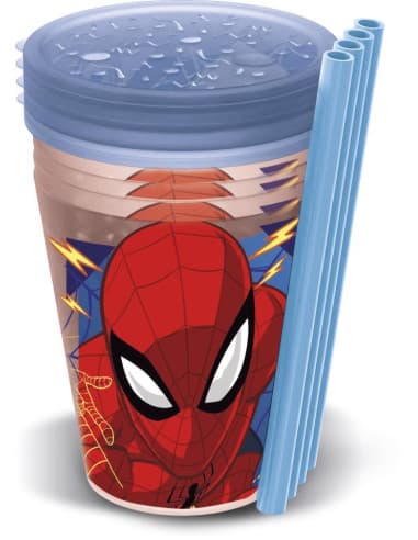 Stor SET 4 PCS vasos caña PP 285 ML JOY spiderman