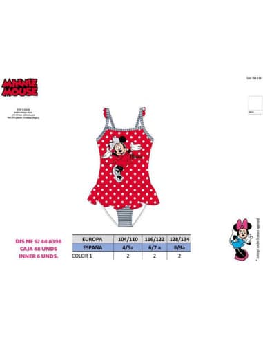 Bañador minnie A398 T4-9A