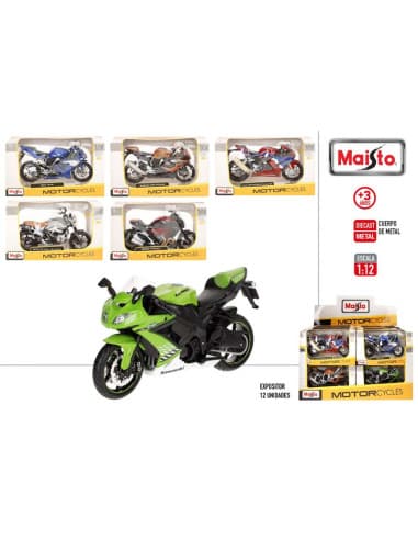 Maisto-moto metal 1:12 sport 6/s-disp12