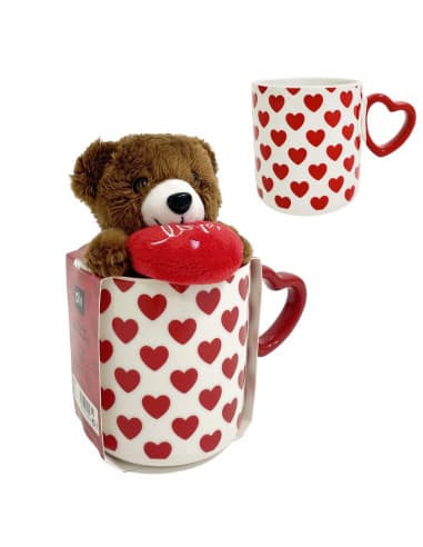 Taza 348ML CON peluche amor (6- 12)