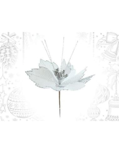 Flor poinsetia plata