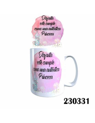 Taza frase disfruta este cumple como UNA autentica