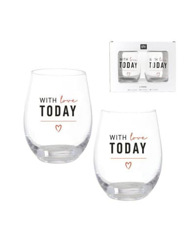 Juego DE 2 vasos 500ML love today (4 - 12)