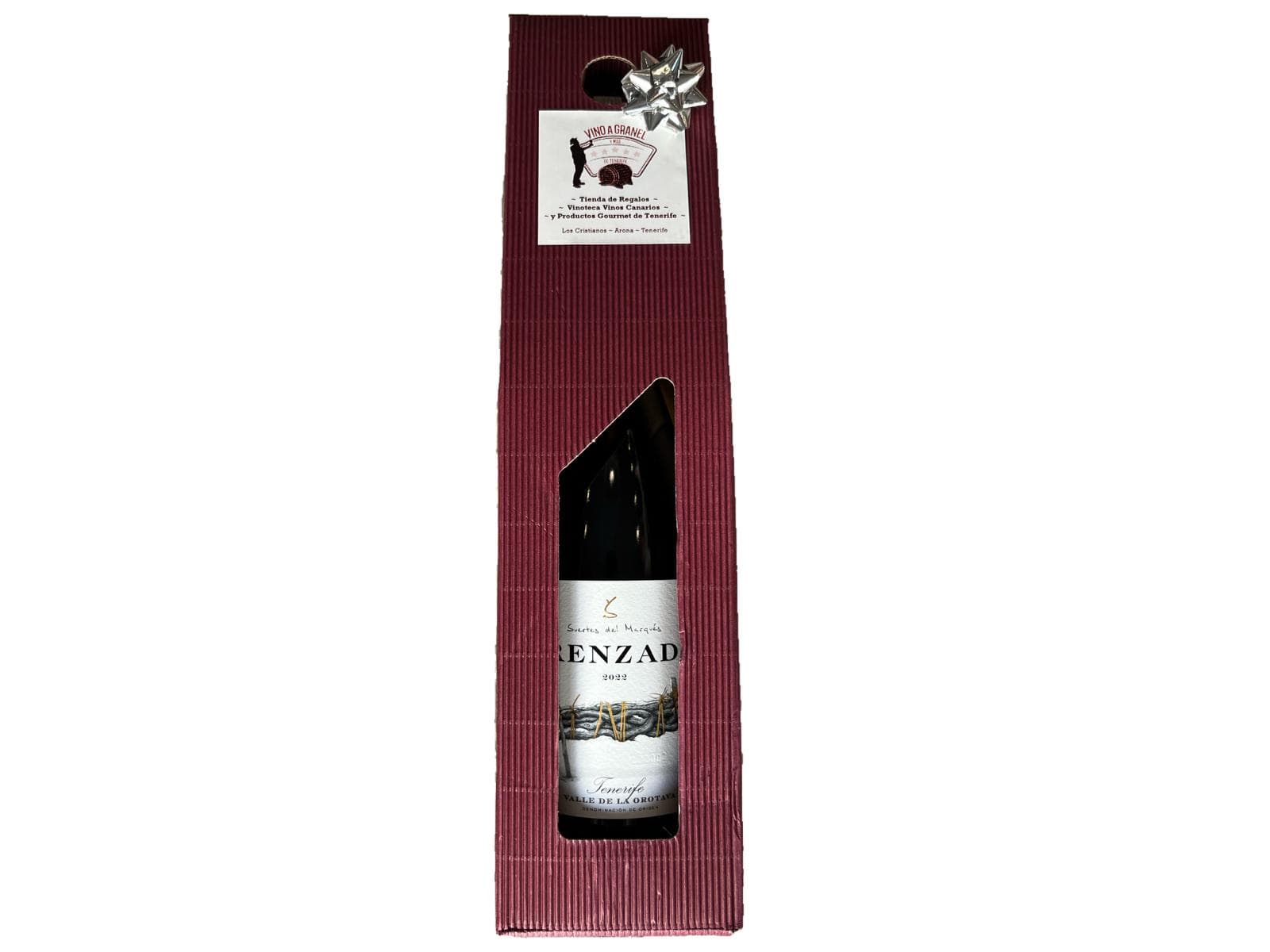 Caja Elegante de 1 botella de Suerte del Marques TRENZADO de Listan Blanco