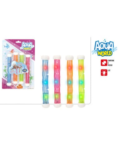 Aqua world-bl juego piscina 4 sticks c/luz