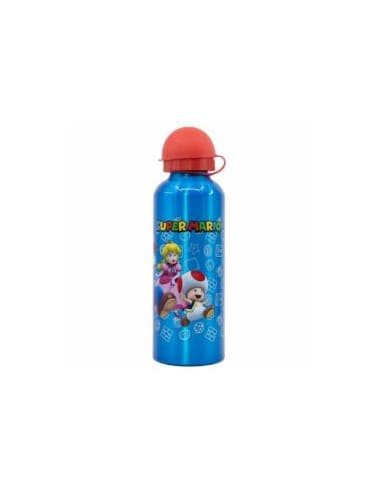 Stor botella aluminio alta 530 ML super mario