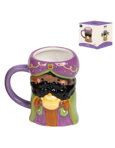 MUG 470ML reyes magos forma baltasar (4/8 - 12)