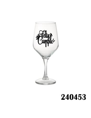 Copa frase cumpleaños feliz cumple flor