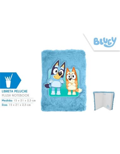 Libreta plush bluey (6x2)