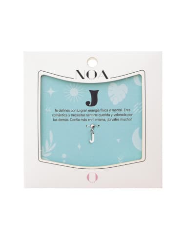 Charm DE acero plateado - letra J