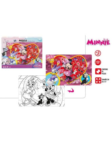 Minnie- puzzle XS doble cara 25X17 CM-35 pzas