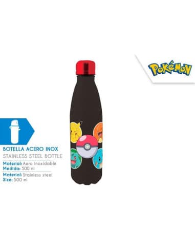 Cantimplora tacto suave 500ML pokemon (4X6)