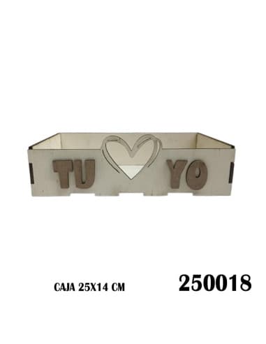 Caja frase corazon TU Y YO