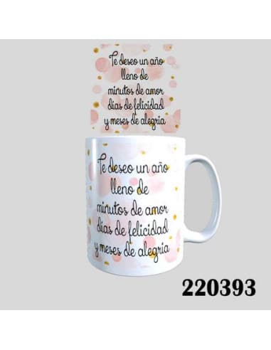 Taza frase TE deseo UN AÑO lleno DE