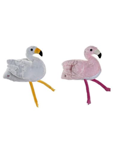 Peluche poliester LED 34X25X27 flamenco 2 surt.