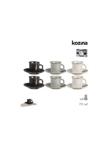 SET 6 tazas CON plato I 70 ml