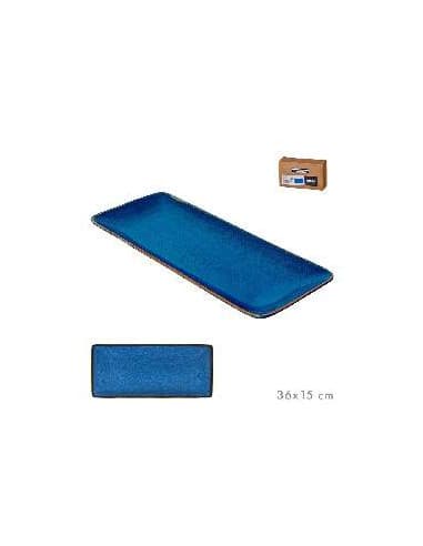 Plato rectangular akiko 30x15 cm azul
