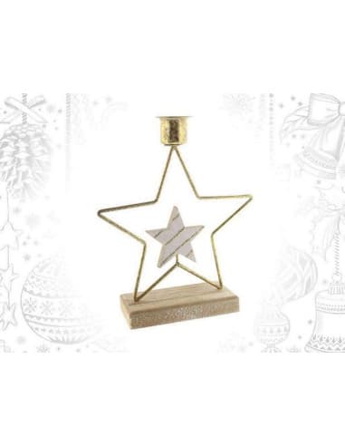 Posavelas metal estrella dorada