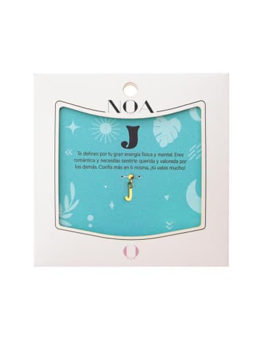 Charm DE acero dorado - letra J