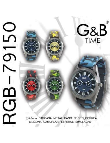 Reloj GB HBR XXL PU negro ARO color 3 horas