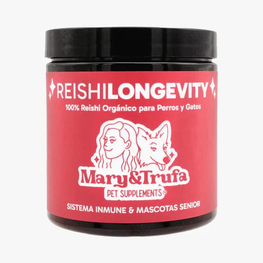Mary&Trufa Reishi Longevity 75 g. Regula y Refuerza el Sistema Inmune. Apoyo mascotas senior.