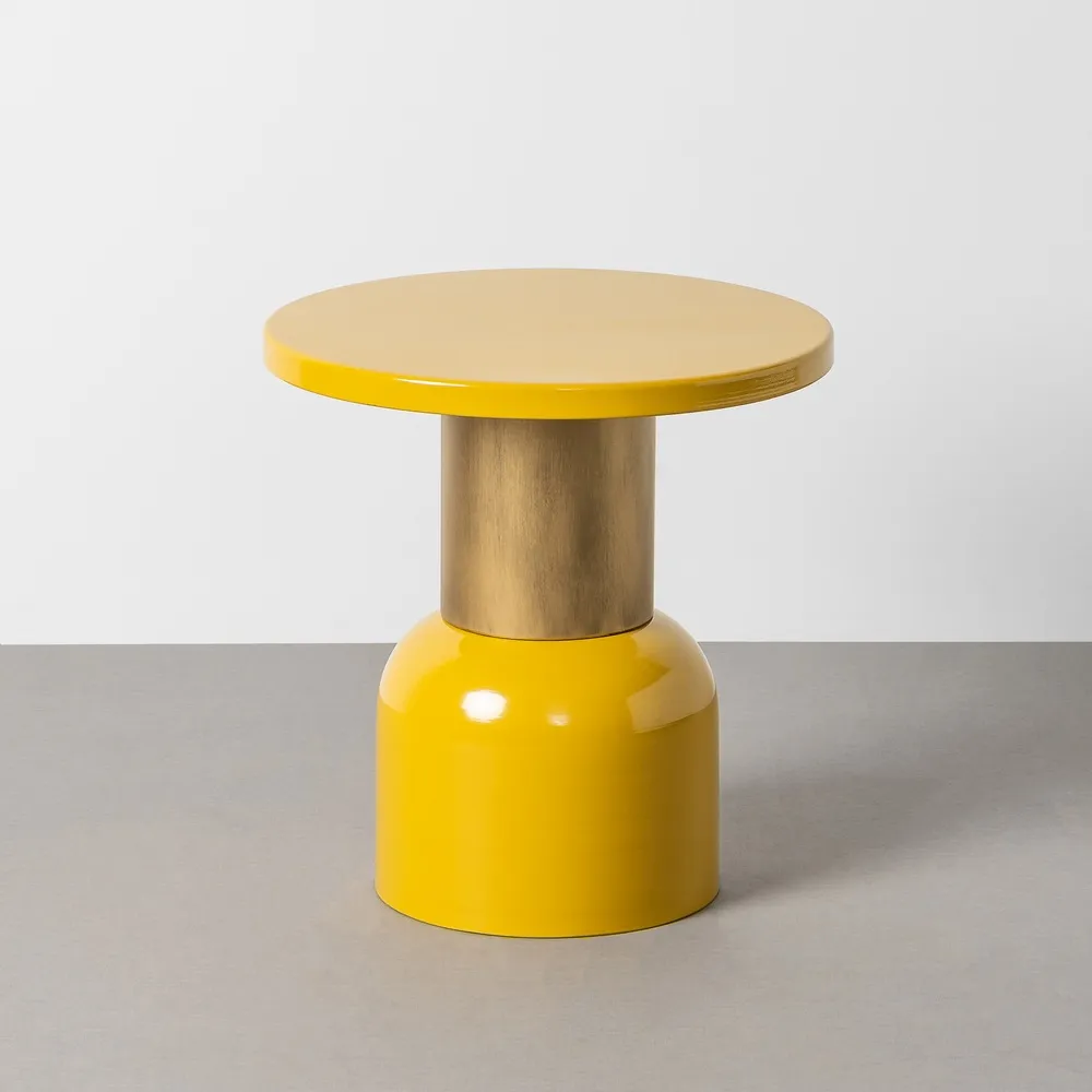 Mesita Mostaza Metal 51 X 51 X 52 cm