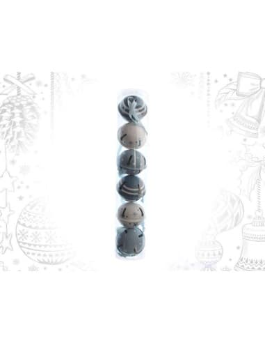 SET 6 cascabeles metal azul