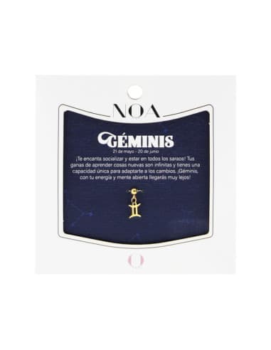 Charm DE acero dorado - géminis