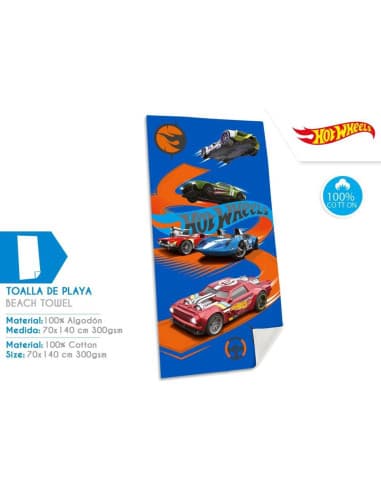 Toalla DE algodon 70x140cm hotwheels (6x4)