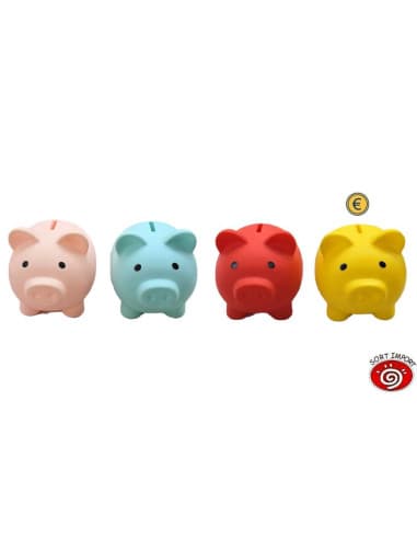 Hucha cerdito mediana PVC