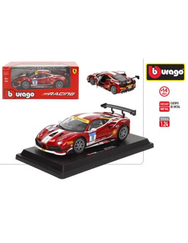 Burago-coche metal 1:24 ferrari racing 458 challen
