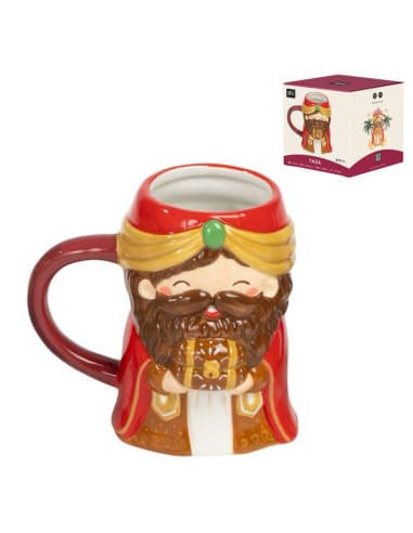 MUG 470ML reyes magos forma gaspar (4/8 - 12)