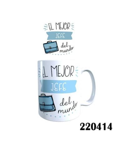 Taza frase EL mejor jefe DEL mundo