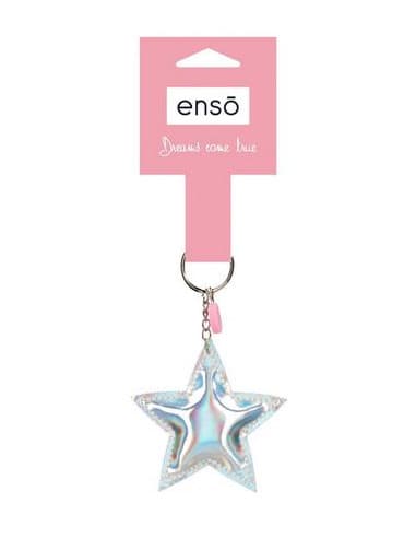 Llavero estrella metalizada